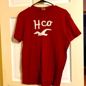Hollister California HCO Red T-Shirt - Y2K era, size XL